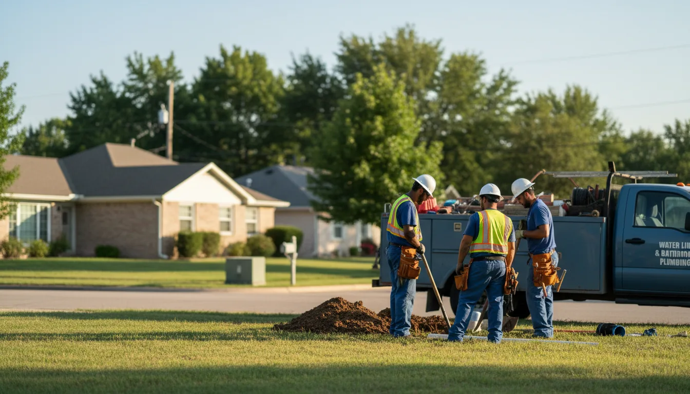 Residential water line and bathroom plumbing service in Tipp City, OH